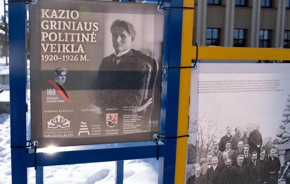 Atidaryta paroda „Kazio Griniaus politinė veikla 1920-1926 m.“ J. Basanavičiaus aikštėje