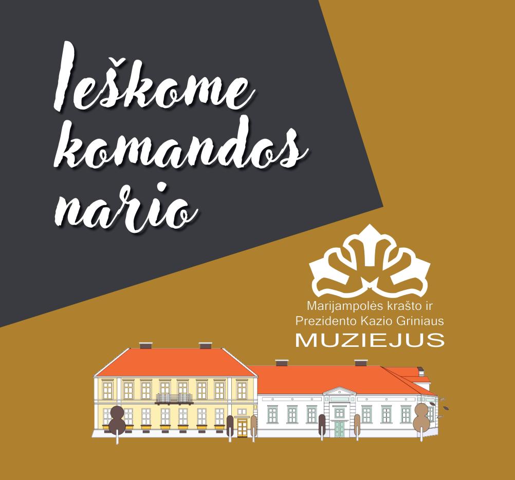 Ieškome vyresniojo muziejininko
