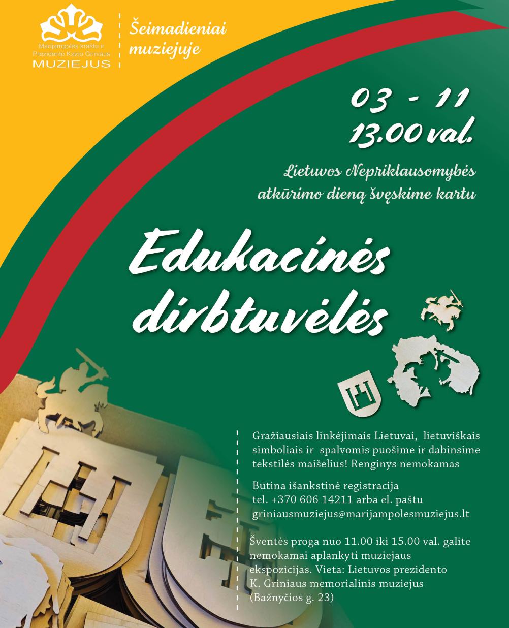 Kovo 11-oji Lietuvos prezidento K. Griniaus memorialiniame muziejuje