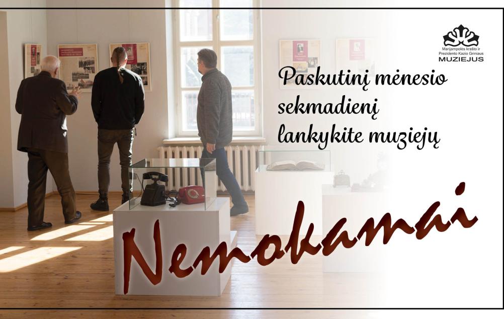 Lankykite muziejų nemokamai