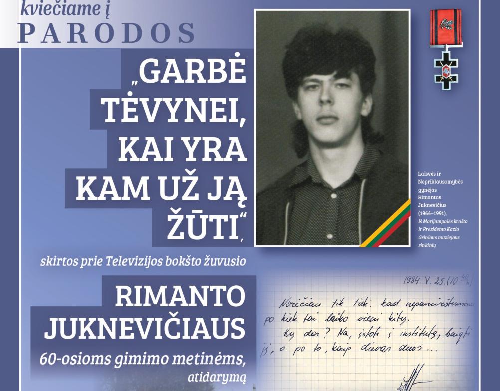 Paroda „Garbė Tėvynei, kai yra kam už ją žūti“