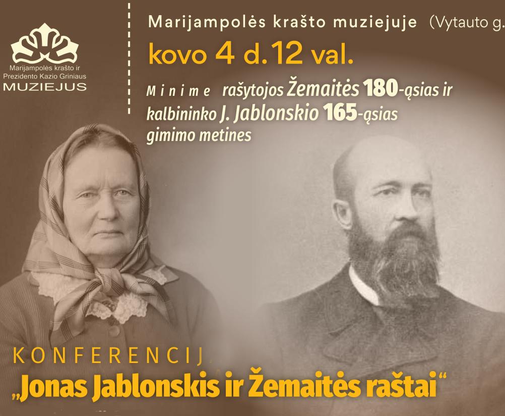 Konferencija „Jonas Jablonskis ir Žemaitės raštai“