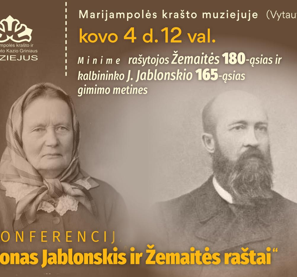 Konferencija „Jonas Jablonskis ir Žemaitės raštai“