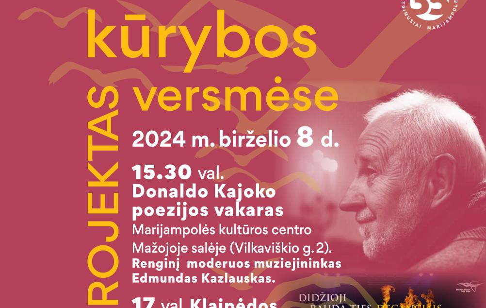 Donaldo Kajoko poezijos vakaras 